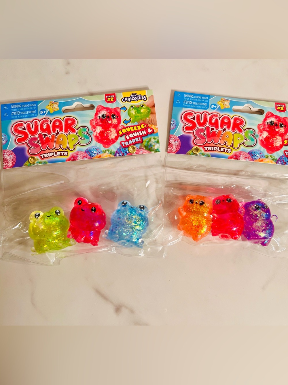 Sugar Swaps Kittens and Frogs Triplets Squishies - Squeeze, Squish, Trade